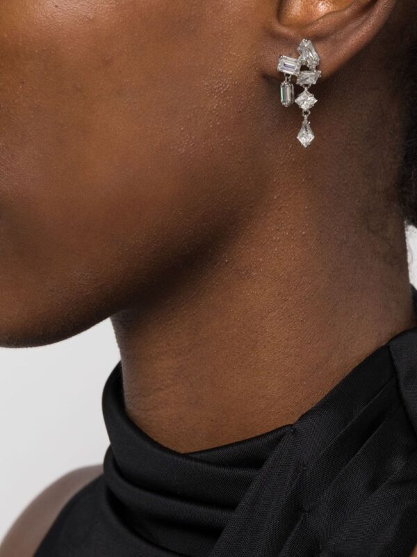 Swarovski  Mesmera crystal-embellished drop earrings - Image 2