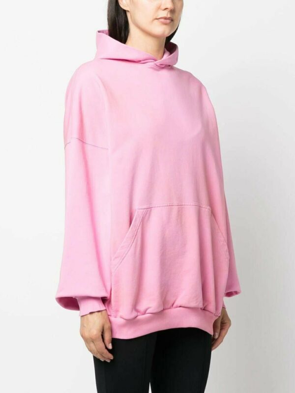 Balenciaga  oversized logo-print cotton hoodie - Image 4