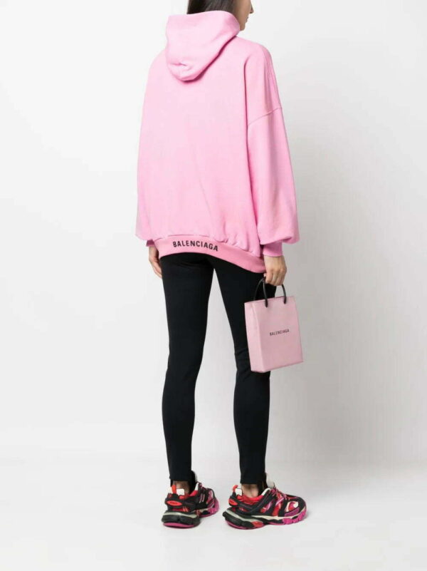 Balenciaga  oversized logo-print cotton hoodie - Image 2