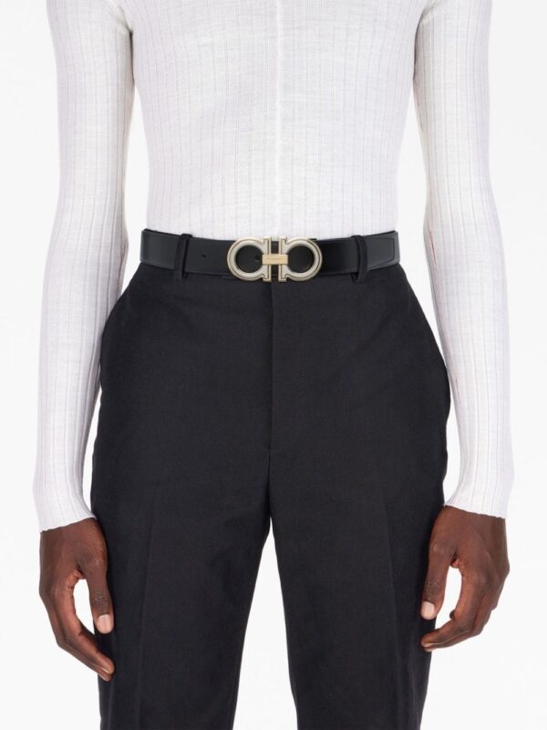 Ferragamo Gancini-buckle leather belt - Image 4