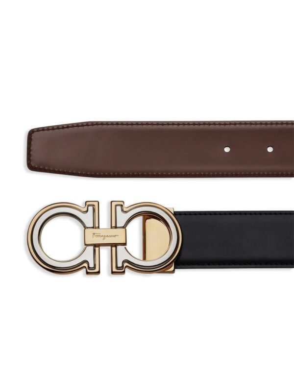 Ferragamo  Gancini-buckle leather belt - Image 2