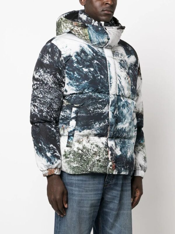 Diesel  Planet-print padded jacket - Image 3