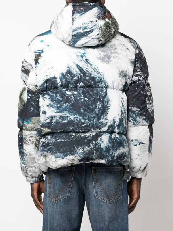 Diesel  Planet-print padded jacket - Image 4