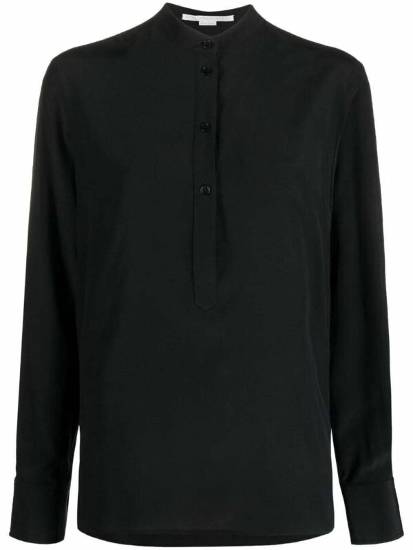 Stella McCartney  band-collar silk blouse