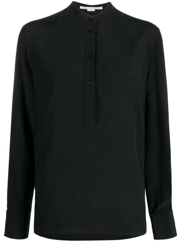 Stella McCartney  band-collar silk blouse