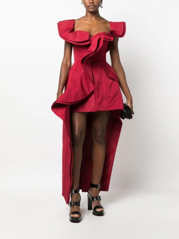 Alexander McQueen  off-shoulder ruffled minidress - Image 2