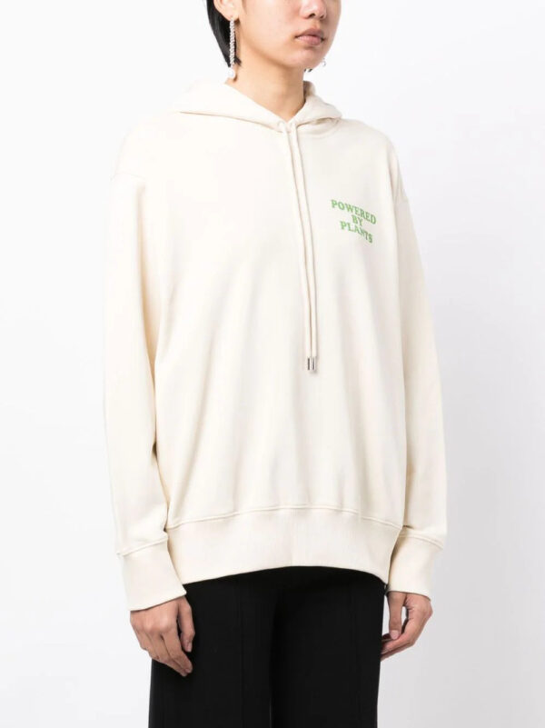 Stella McCartney  slogan-print drawstring cotton hoodie - Image 3