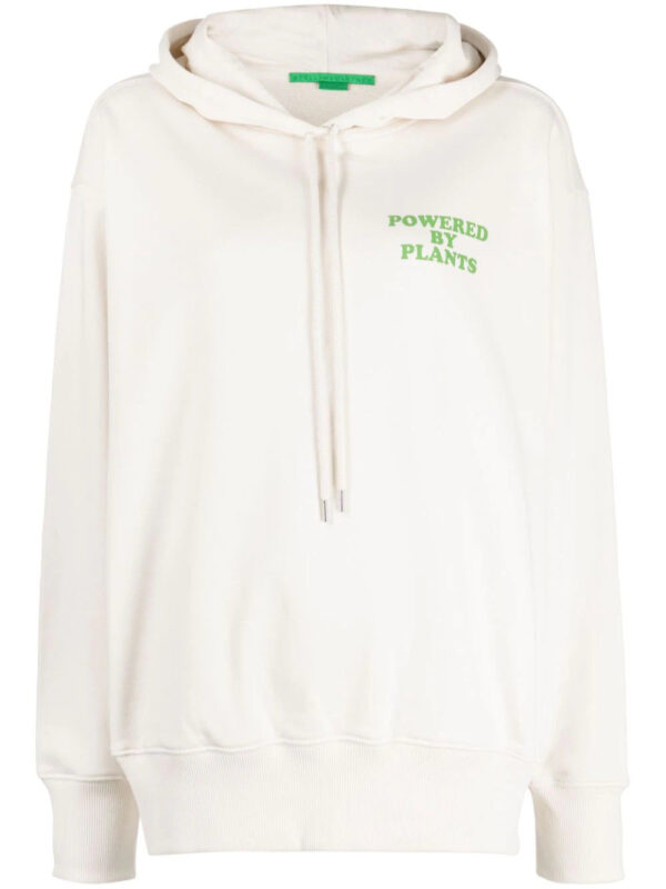 Stella McCartney  slogan-print drawstring cotton hoodie