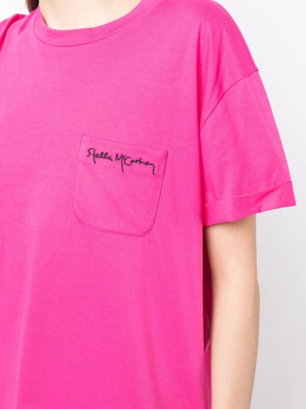 Stella McCartney logo-embroidered cotton T-shirt - Image 5