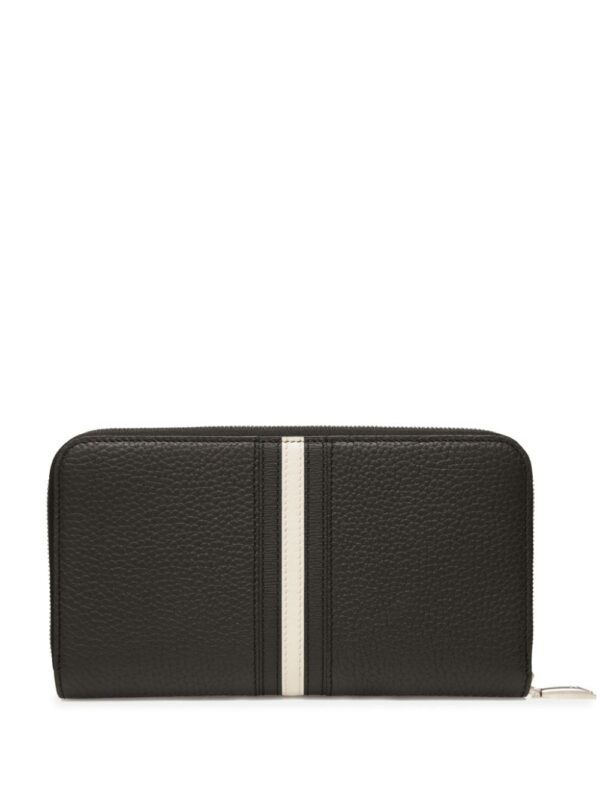 Bally striped-edge leather cardholder
