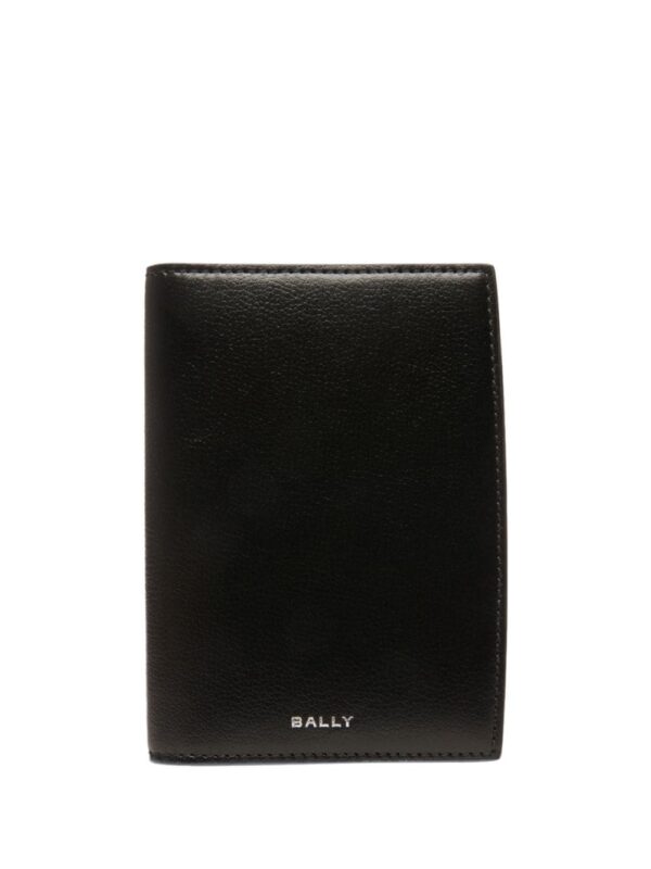 Bally logo-stamp leather passport case