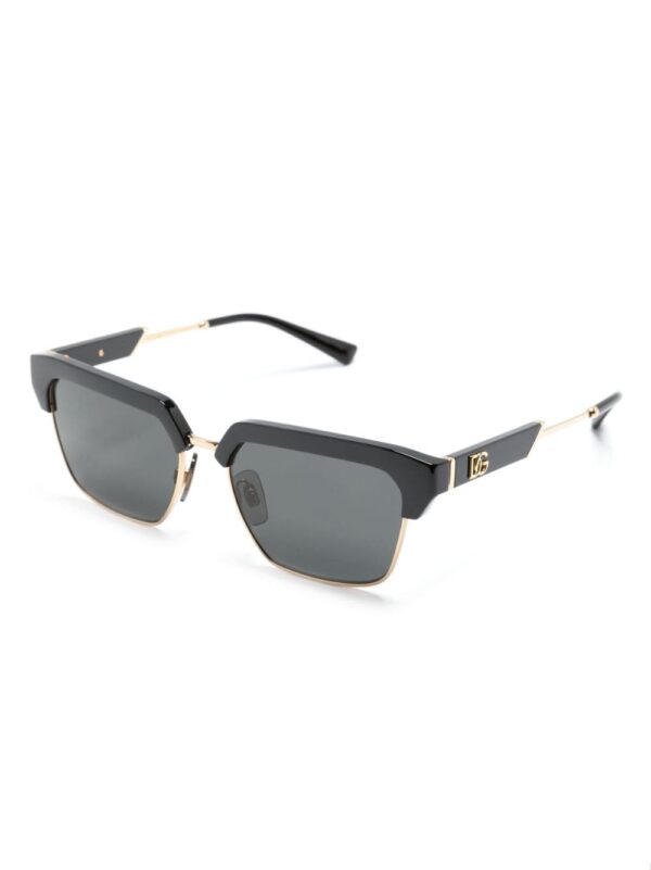 Dolce & Gabbana Eyewear logo-plaque half-rim sunglasses - Image 2