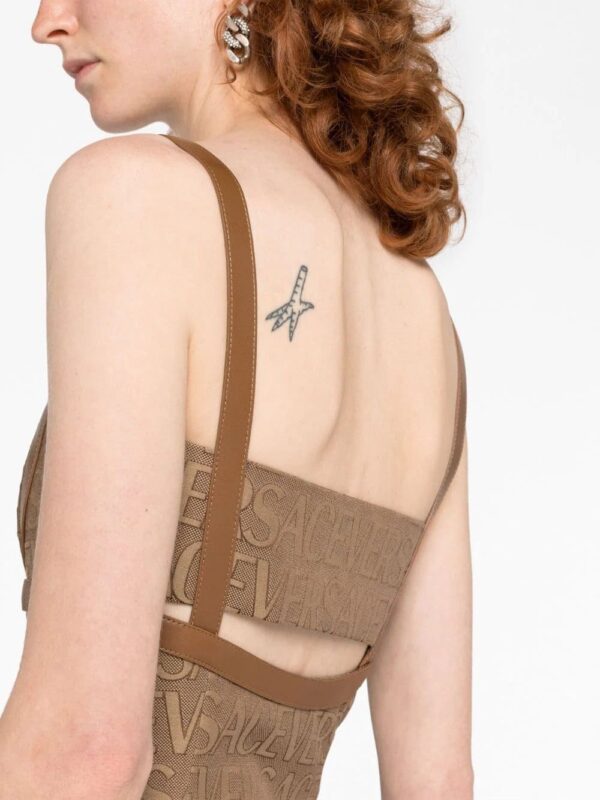 Versace  Allover cut-out jacquard minidress - Image 3