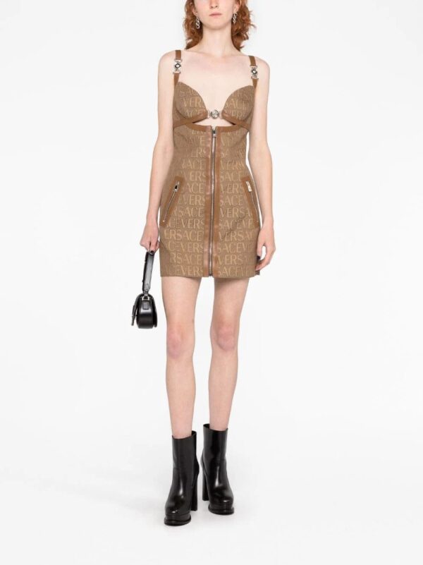 Versace  Allover cut-out jacquard minidress - Image 2