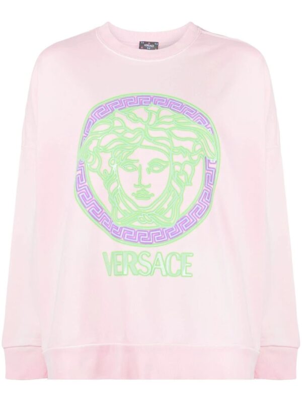 Versace  Medusa logo-appliqué cotton sweatshirt