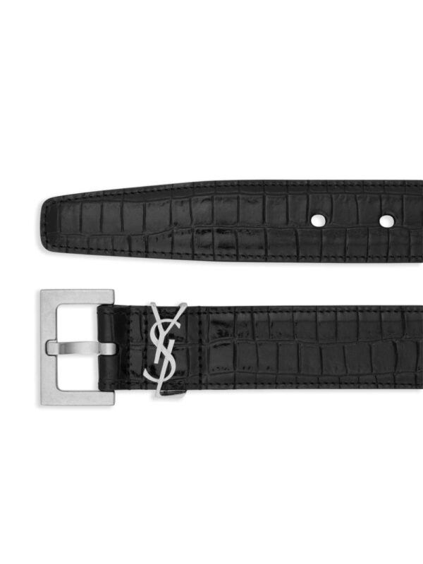 Louis Vuitton crocodile-embossed leather belt - Image 2