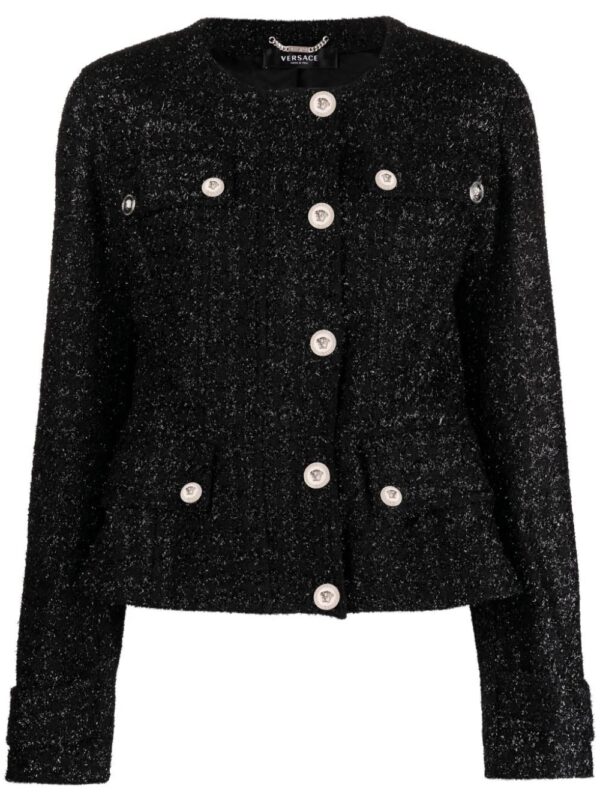 Versace  Medusa Head single-breasted tweed jacket