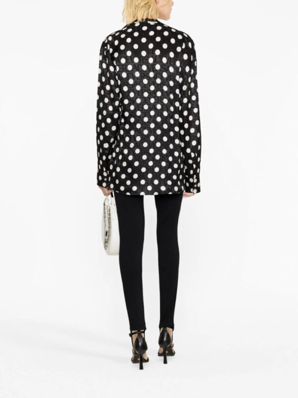 Versace  polka-dot logo-print blouse - Image 4