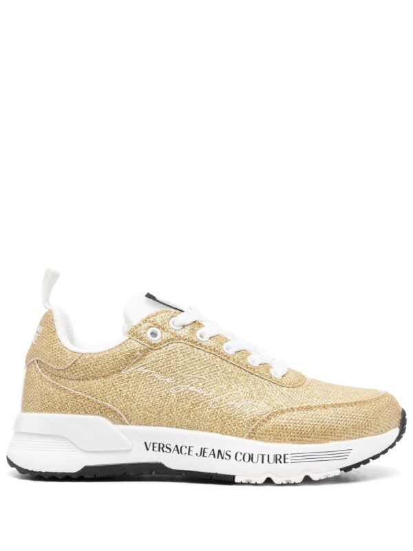 Versace Jeans Couture metallic low-top sneakers