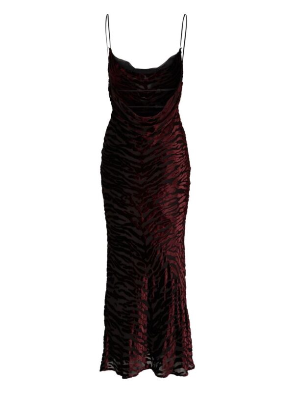Saint Laurent zebra-print devoré-effect dress - Image 2