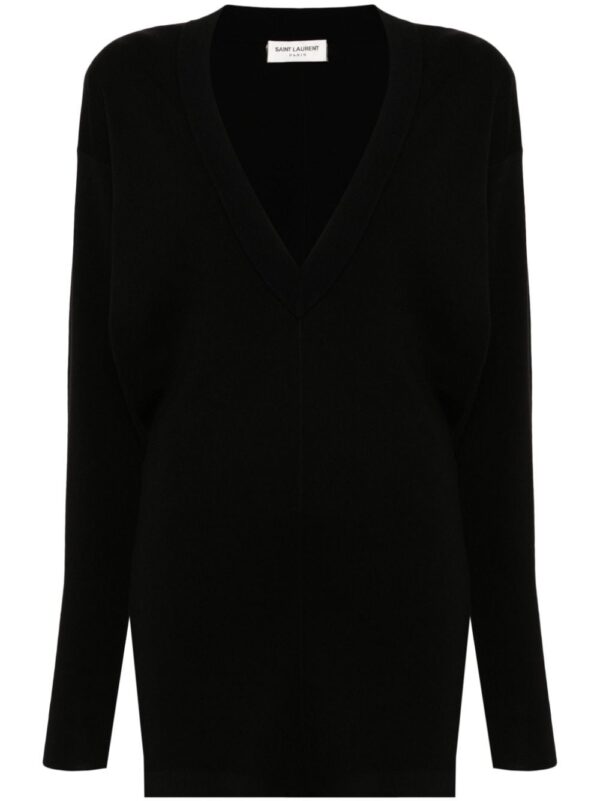 Saint Laurent V-neck wool dress