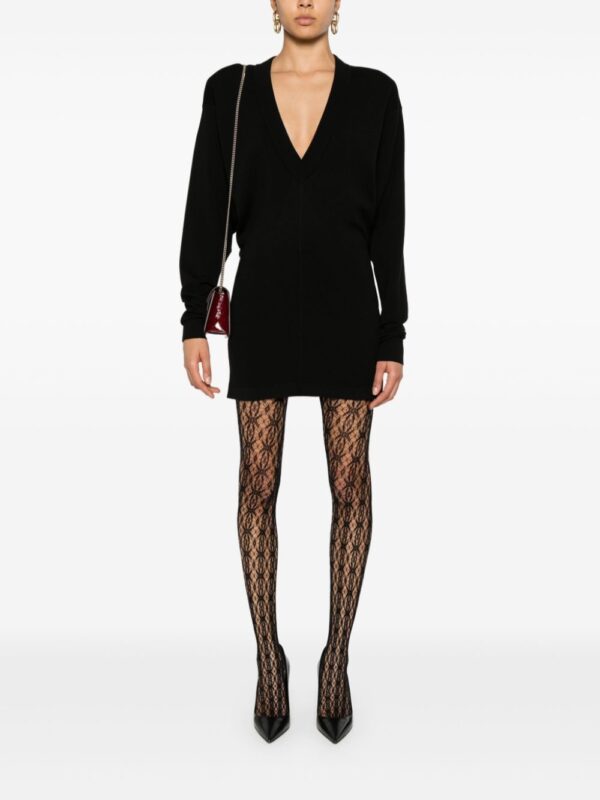 Saint Laurent V-neck wool dress - Image 2