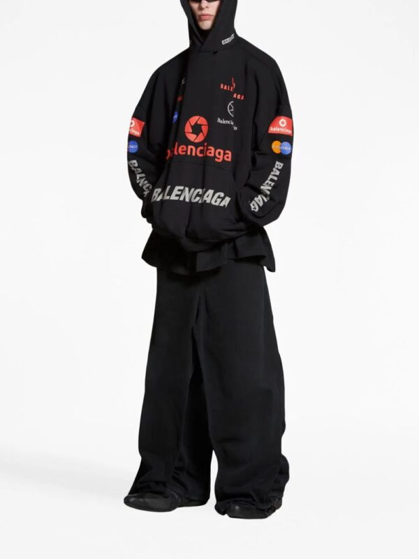 Balenciaga  Top League logo-print hoodie - Image 2