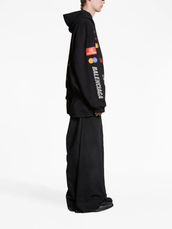 Balenciaga  Top League logo-print hoodie - Image 4