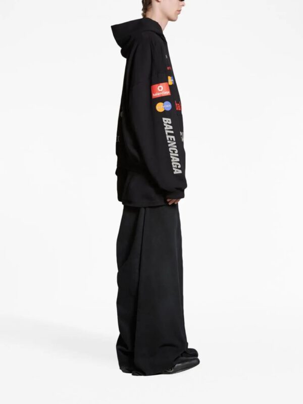 Balenciaga  Top League logo-print hoodie - Image 4