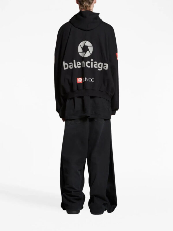 Balenciaga  Top League logo-print hoodie - Image 2