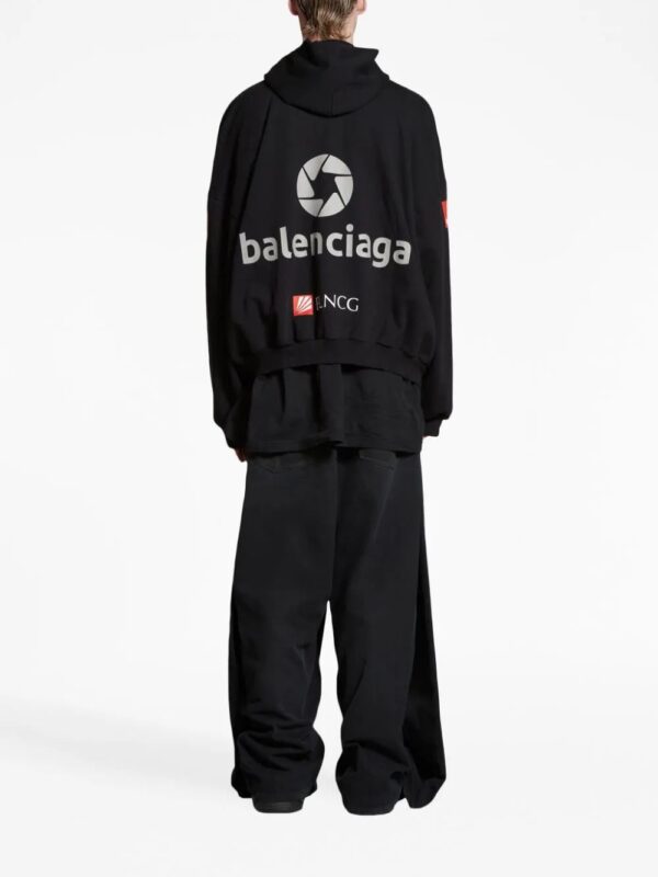 Balenciaga  Top League logo-print hoodie - Image 3