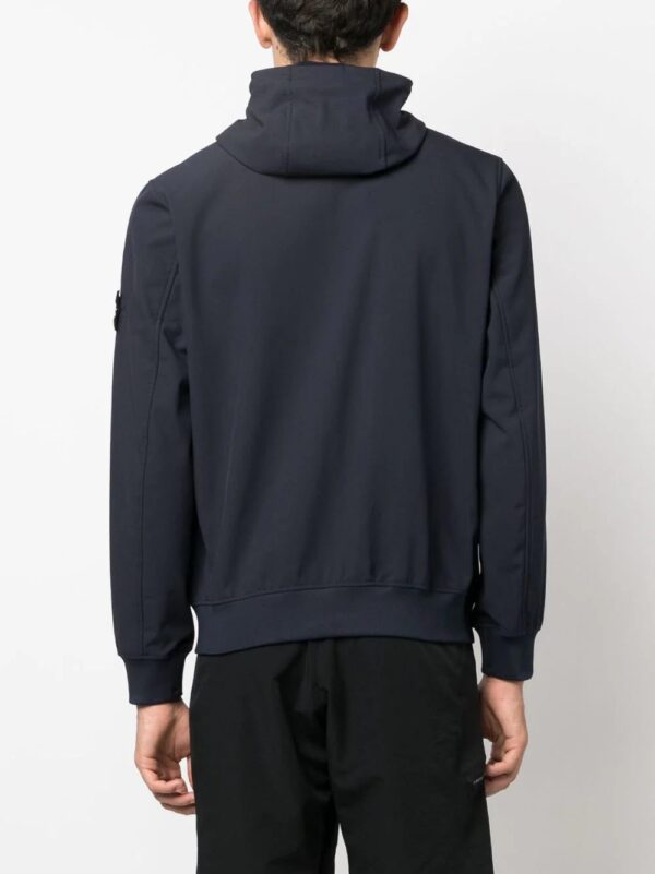 Stone Island  logo-patch zip-front hooded jacket - Image 4