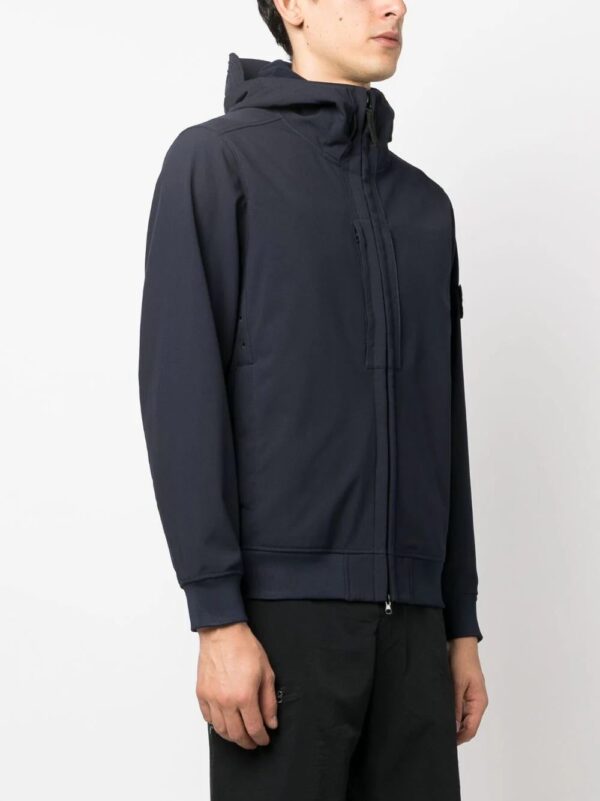 Stone Island  logo-patch zip-front hooded jacket - Image 3