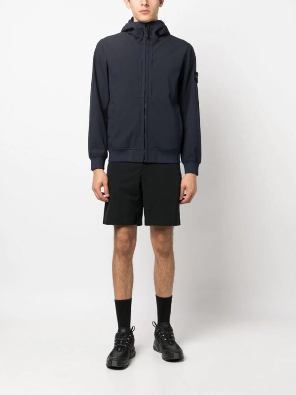 Stone Island  logo-patch zip-front hooded jacket - Image 2