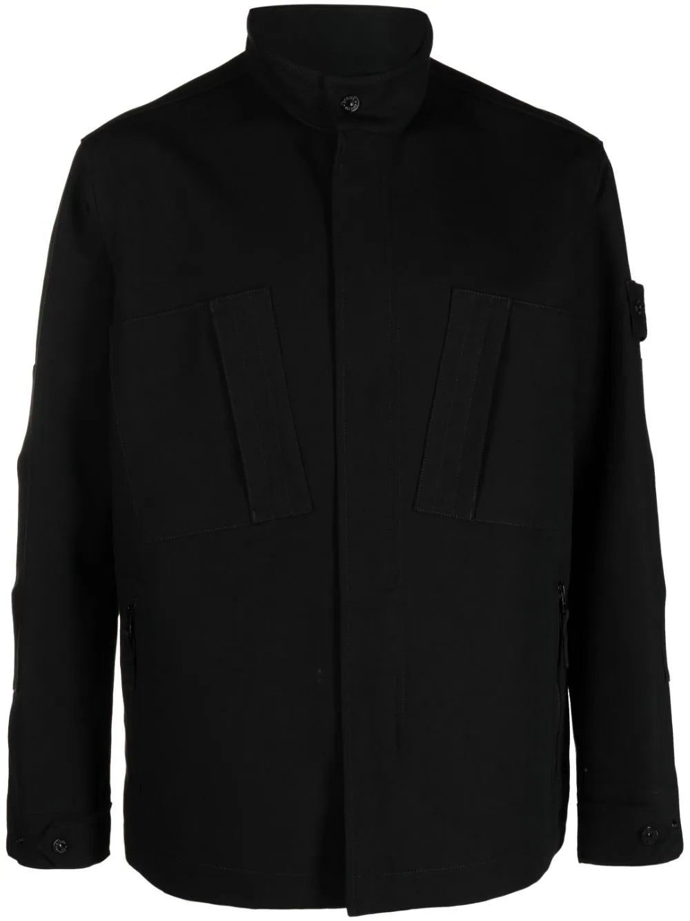 Stone Island high-neck cotton-wool jacket