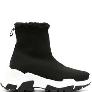 Versace Jeans Couture Berry knitted high-top sneakers