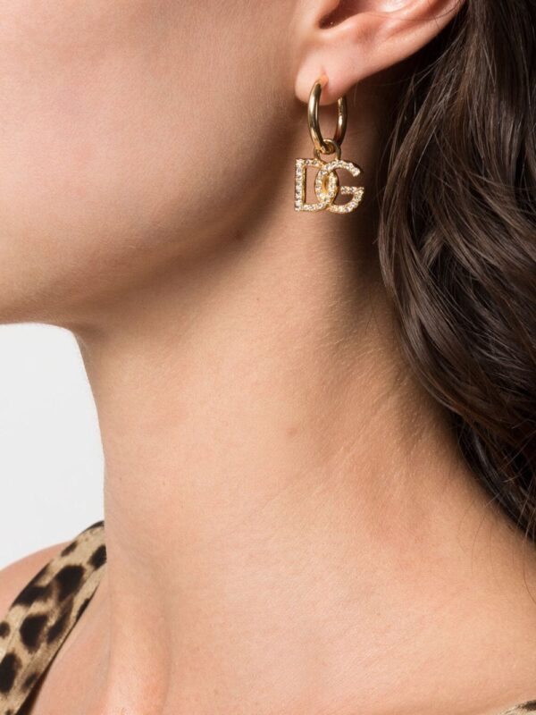 Dolce & Gabbana  crystal-embellished logo-lettering earring - Image 2
