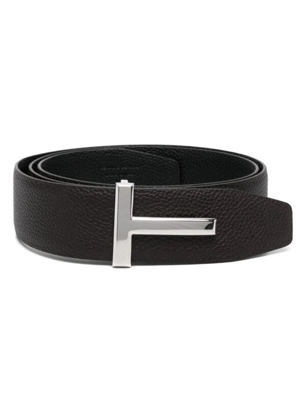 TOM FORD  T-buckle reversible leather belt
