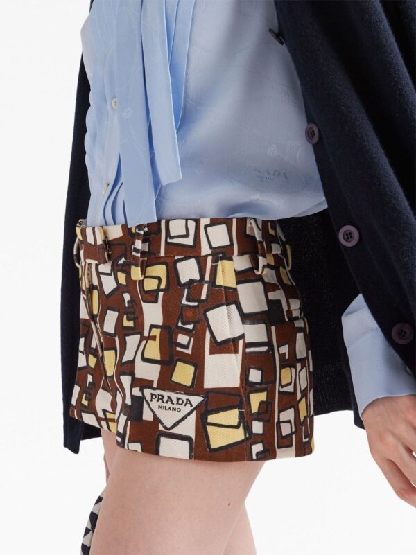Prada jacquard crepe-de-chine blouse - Image 5