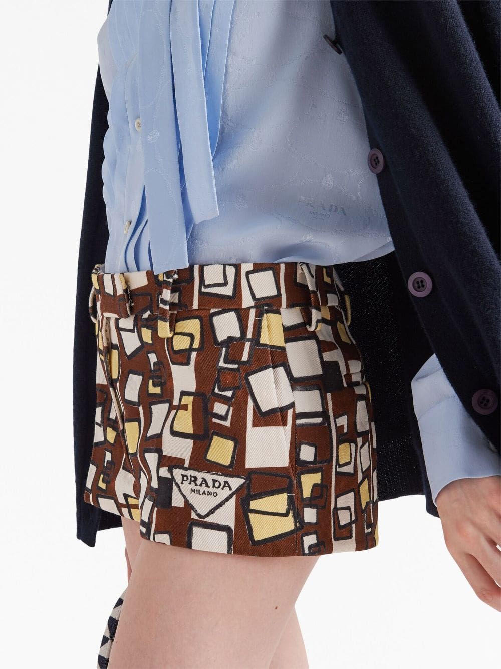 Prada jacquard crepe-de-chine blouse - Image 5