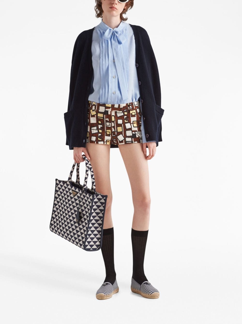 Prada jacquard crepe-de-chine blouse - Image 2
