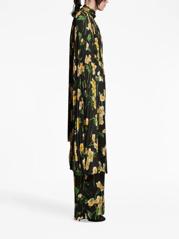 Balenciaga  floral-print silk palazzo pants - Image 3