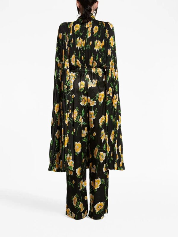 Balenciaga  floral-print silk palazzo pants - Image 4