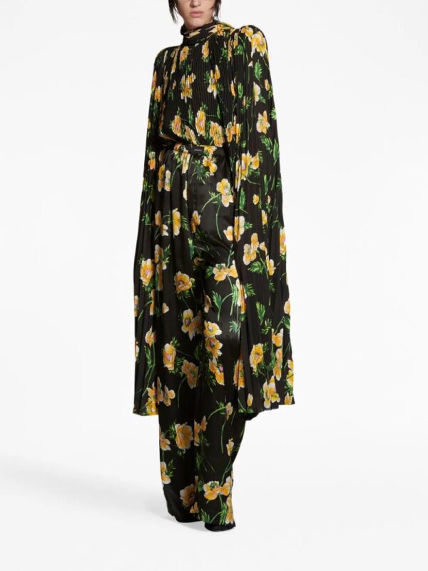 Balenciaga  floral-print silk palazzo pants - Image 2