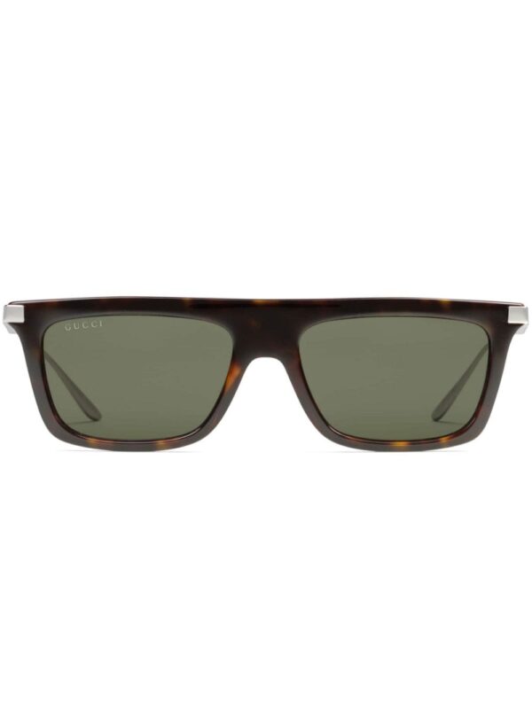 Gucci Eyewear tortoiseshell-effect rectangle-frame sunglasses