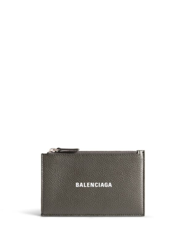 Balenciaga logo-print leather wallet