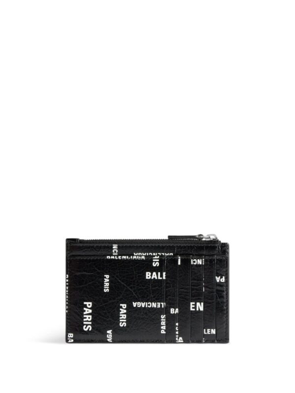 Balenciaga logo-print leather cardholder - Image 2