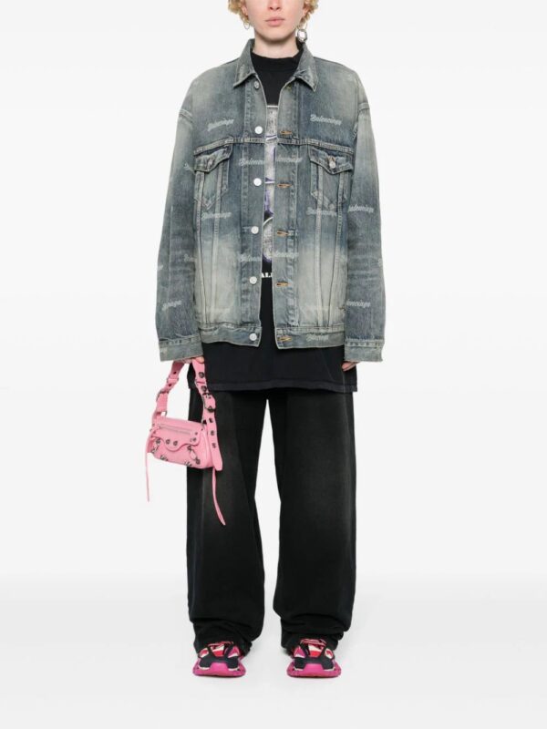 Balenciaga  logo-print denim jacket - Image 2