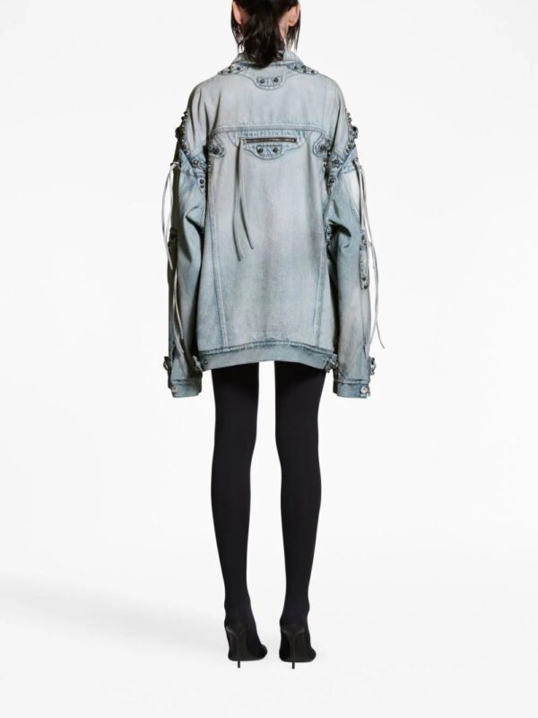 Balenciaga  stud-detail denim jacket - Image 4