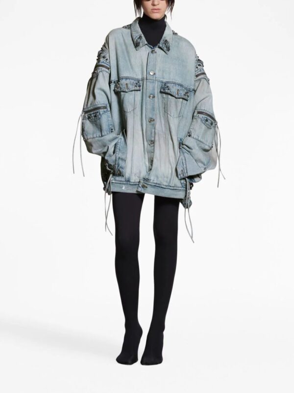 Balenciaga  stud-detail denim jacket - Image 2